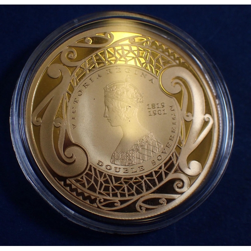 816 - An Elizabeth II gold double sovereign, Victoria's 200th Anniversary 2019 limited edition 399 coins, ... 