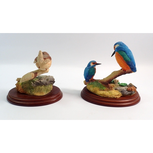 82 - A Border Fine Arts group 'Kingfisher & Young' 484415 and a Border Fine Arts 'Wren and Diamond Ring' ... 