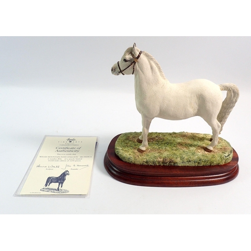 83 - A Border Fine Arts group 'Welsh Mountain Pony Stallion' boxed with certificate