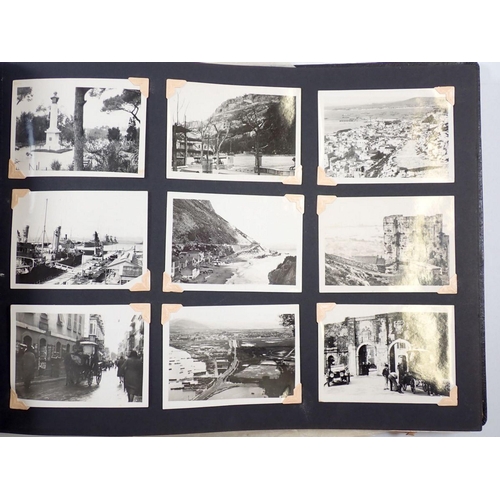 837 - A part filled album of photographs and loose photographs taken by CPO HMS Grimsby during 1934-1939 i... 