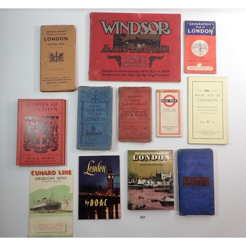 841 - A collection of London related ephemera including various maps, Windsor Illustrated etc.