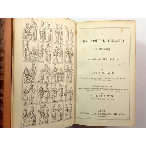 856 - Five leather bound books on various topics - scientific, geology, history etc. circa 1860's