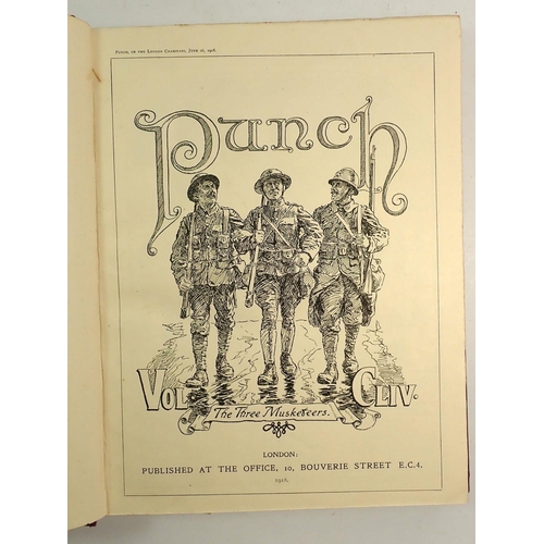 861 - Punch Annuals for 1918 and 1917 - two volumes for each year