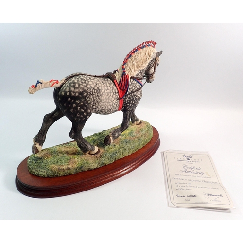 87 - A Border Fine Arts group 'Percheron Supreme Champion' boxed with certificate, 879/950