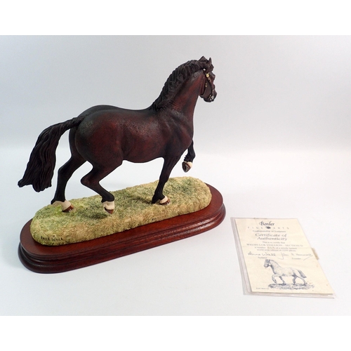 88 - A Border Fine Arts group 'Welsh Cob Stallion' with certificate