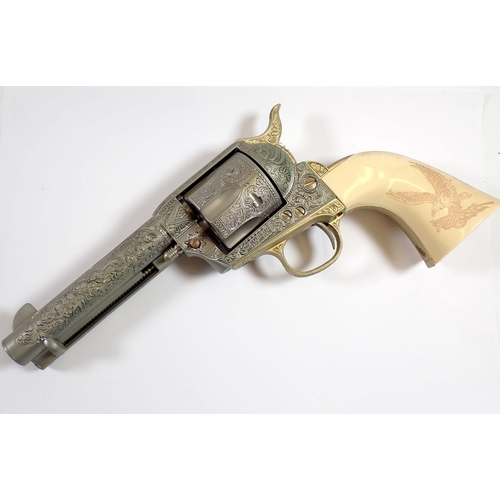 907 - A Franklin Mint John Wayne .45 Colt Commemorative replica marked PAT Sept 15 1871, July 2 72, Jan 19... 