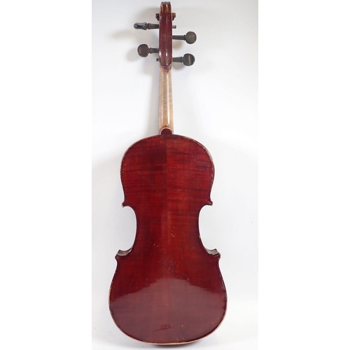 918 - A half size violin and bow in case 'The Maidstone' by Murdoch & Murdoch