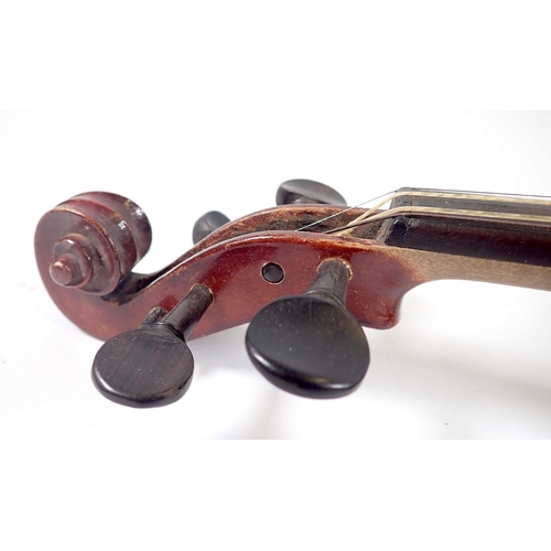 918 - A half size violin and bow in case 'The Maidstone' by Murdoch & Murdoch