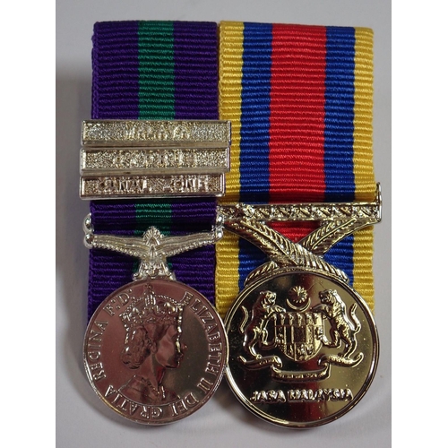 953 - An Elizabeth II General Service medal with three bars, Malaya, Cyprus and Canal Zone, to 22823239 Pt... 