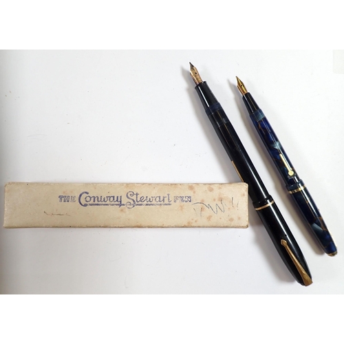 967 - A group of pens and pencils including Conway Stewart 85 fountain pen - boxed, Conway Dinkie 560, She... 