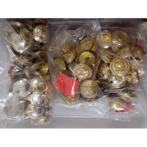 968 - A box of manufacturers sample buttons