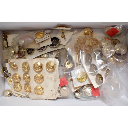 968 - A box of manufacturers sample buttons