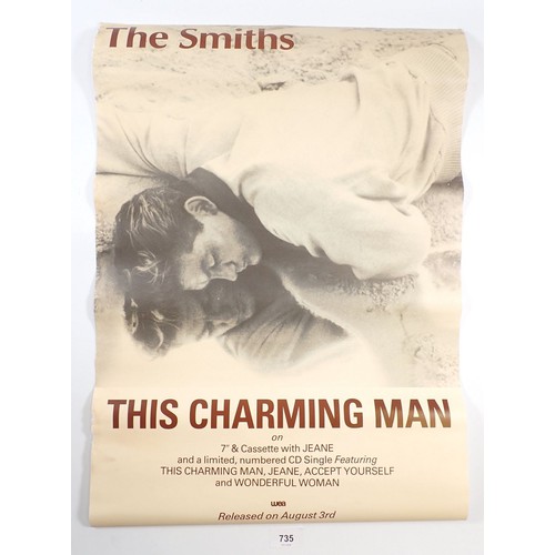 1304 - A promotional poster for The Smiths 'This Charming Man', 59 x 42cm