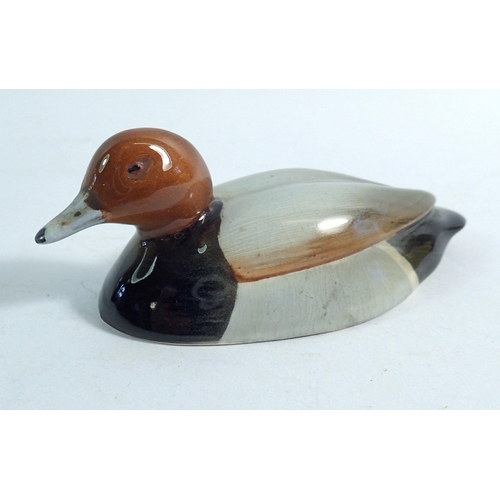 157 - A Beswick model of a Pochard, approved by Peter Scott, 9cm long