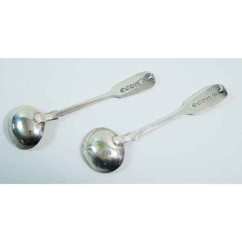 230 - A pair of Victorian Exeter silver and silver gilt salt spoons, 1839, William Rawlings Sobey