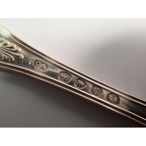 246 - A set of six Kings Pattern dessert spoons by Chawner & Co. London 1842, 304g