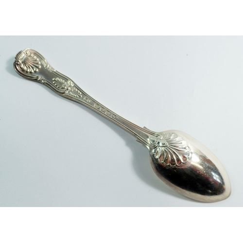 246 - A set of six Kings Pattern dessert spoons by Chawner & Co. London 1842, 304g