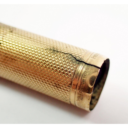 367 - A 9 carat gold fountain pen - a/f