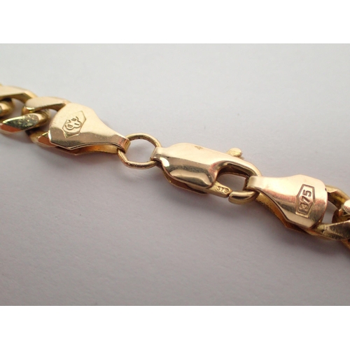 378 - A 9 carat gold curb chain necklace, 60cm long, 28.7g