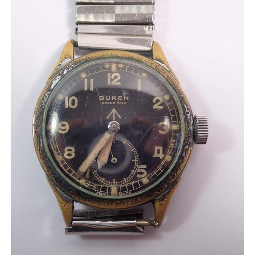 458 - A Buren Grand Prix military issue gentleman's watch circa 1940s 'The Dirty Dozen' watch