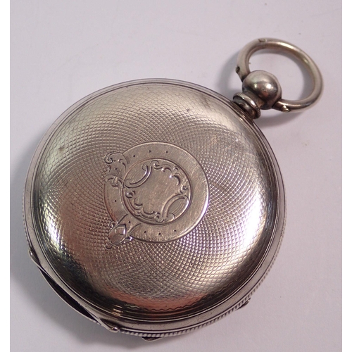 470 - A Victorian J B Dent silver hunter pocket watch, Dents Lever jewelled in 24 actions, Birmingham 1884