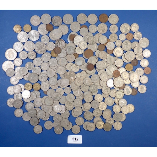 512 - A box of pre-decimal and decimal British coins