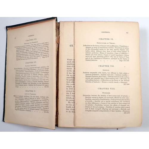 548 - Charles Darwin The Origin of Species 'Fifth Thousand' published by John Murray 1860, lacking pre tit... 