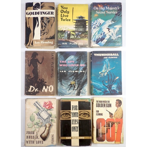 564 - A set of nine Book Club first edition James Bond titles by Ian Flemming with dust jackets