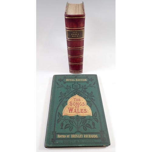 565 - The Songs of Wales circa 1870 - text in Welsh and English plus The Table Book by William Hone 1890