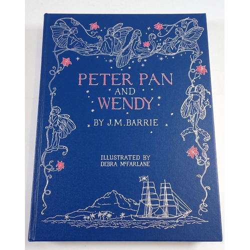 575 - Peter Pan and Wendy by J M Barrie tipped in colour plates by Debra McFarlane in slip case published ... 