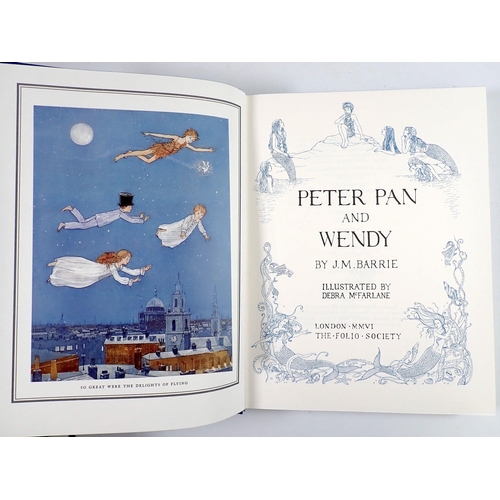 575 - Peter Pan and Wendy by J M Barrie tipped in colour plates by Debra McFarlane in slip case published ... 