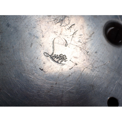 609 - A HMS Conway octagonal barometer presented to M V Keen 'Signals Prize' 1948, 14cm diameter