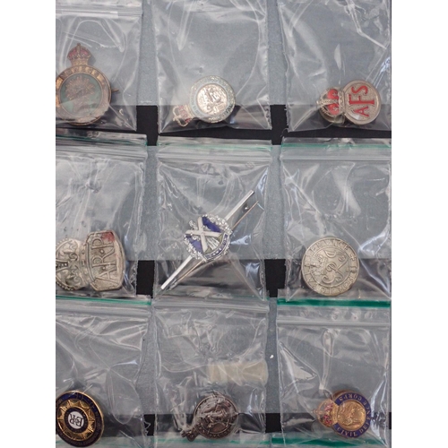 618 - A collection of forty Military sweetheart and civil defence badges, Rifle Brigade, Wiltshire Regimen... 