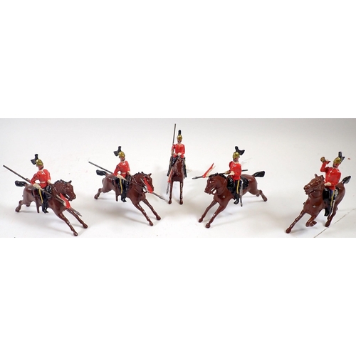 695 - A Britains boxed military set, 2nd Dragoon Guards (Queens Bay) five mounted soldiers including trump... 