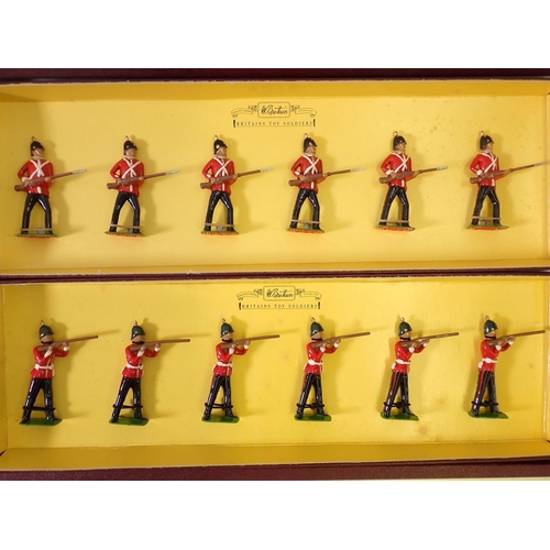 697 - Four Britains boxed military sets, 8800 Coldstream Guards, 8801 Essex Regiment, 8802 Worcestershire ... 