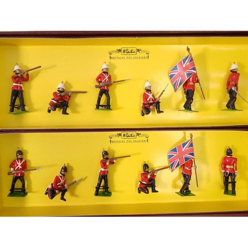 698 - Four Britains boxed military sets, 8805 Irish Guards, 8808 The Royal Marine Light Infantry, 8809 The... 