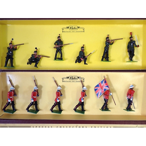 699 - Four Britains boxed military sets, 8822 The Kings Royal Rifle Corps, 8826 The Royal Marine Artillery... 