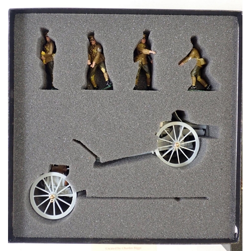 706 - Two Britains Premier series created by Charles Gibbs boxed military sets, 8912 5.5 Howitzer with Lim... 