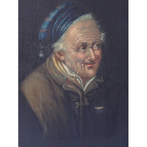951 - A pair of 19th century Dutch oils of an old man and woman, 37 x 24cm