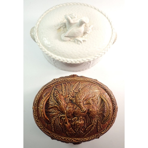 17 - A Portmeirion game tureen and a Royal Worcester one, 31cm wide