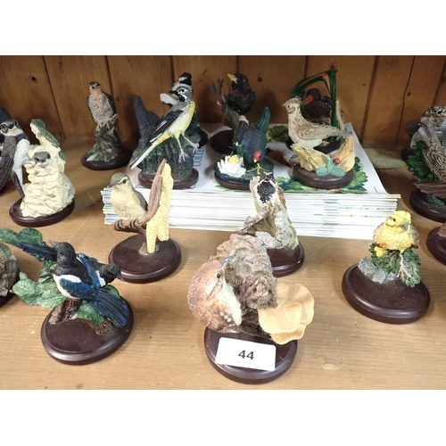 44 - A Country Bird collection of bird ornaments together with a set of matching magazines
