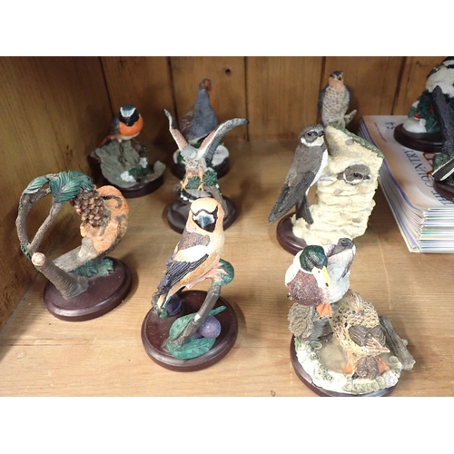 44 - A Country Bird collection of bird ornaments together with a set of matching magazines