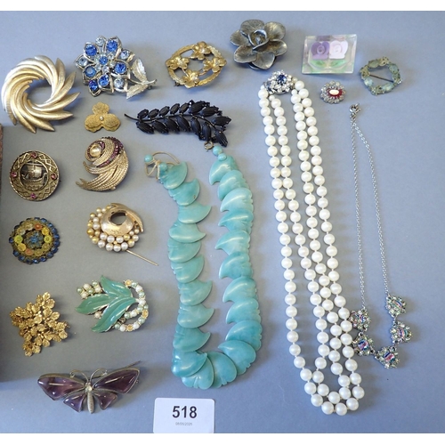 518 - A box of costume jewellery