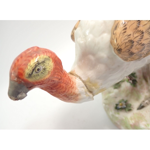 55 - A pair of Meissen style game birds, 15cm tall - a/f
