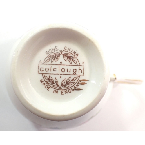 60 - A Colclough Indian Tree tea service comprising six cups, five saucers, six tea plates, milk, sugar a... 