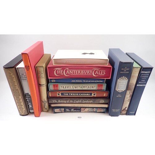 655 - A selection of 15 Folio Society titles, all in slip cases - very good condition
