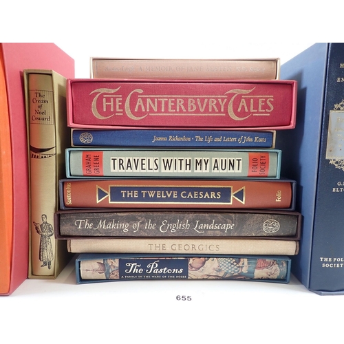 655 - A selection of 15 Folio Society titles, all in slip cases - very good condition