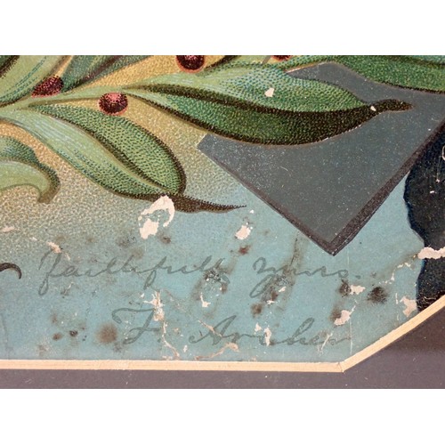 1118 - A Victorian chromolithograph of Fred Archer in memoriam with facsimile signature, 43 x 41cm