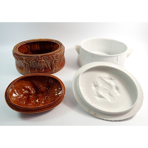 18 - A Portmeirion game tureen and a Royal Worcester one, 31cm wide