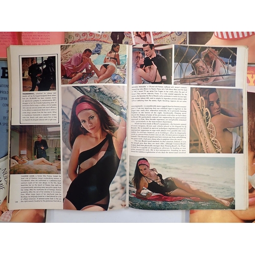 654 - A box of vintage American Playboy magazines - 1963 5 issues, 1964 all 12 issues, 1965 all 12 issues,... 